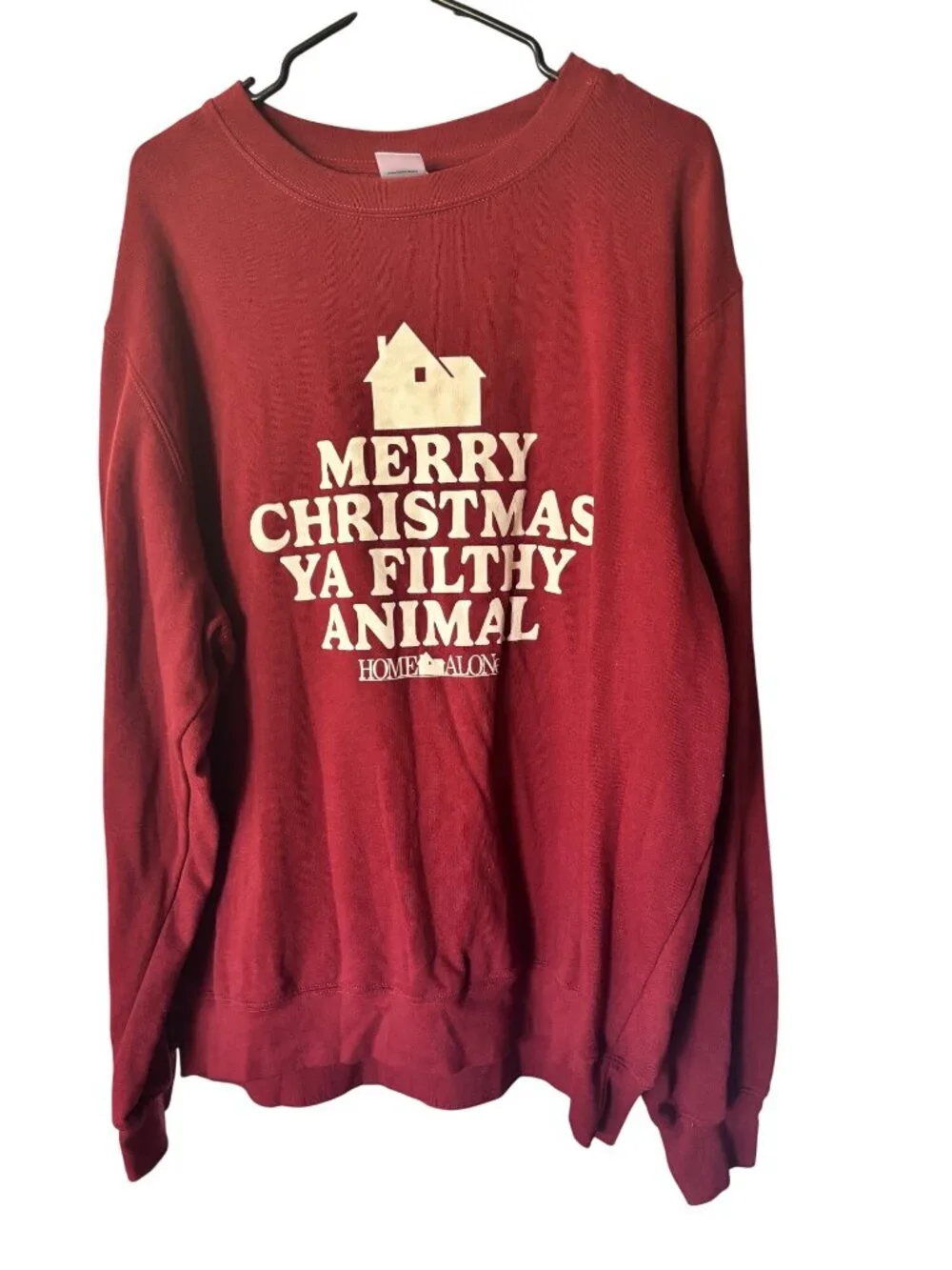 Home Alone Burgundy Graphic Sweatshirt